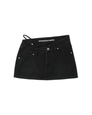 alexanderwang.t 饰绊带不规则牛仔半身裙