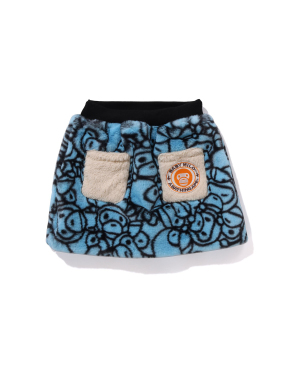 A BATHING APE® Milo 印花毛绒半身裙