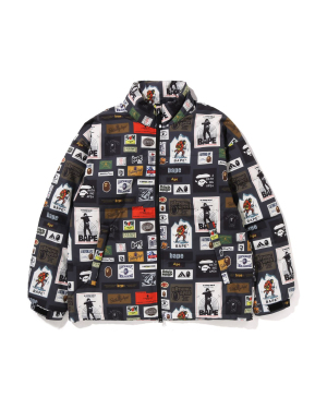 A BATHING APE® 徽标印花绗缝羽绒服