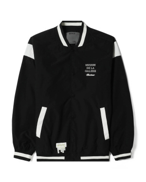 MUSIUM DIV. 文字刺绣饰标签拼色棒球服