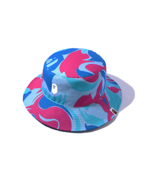 A BATHING APE® Marble Camo 猿人头刺绣渔夫帽