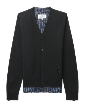 Maison Margiela 磨损细节仿两件式开衫