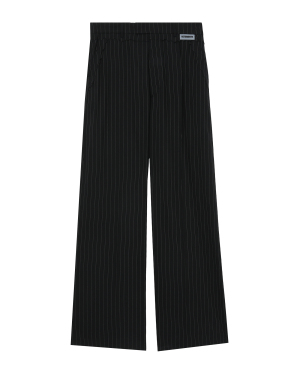 VETEMENTS 标签缝饰条纹西装裤