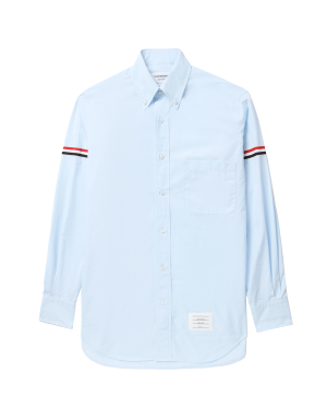 THOM BROWNE 饰标志条纹直排扣衬衫