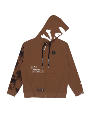 Aape 饰 logo 图案印花拉链卫衣