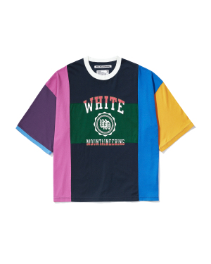 White Mountaineering Logo 印花撞色拼接 T 恤