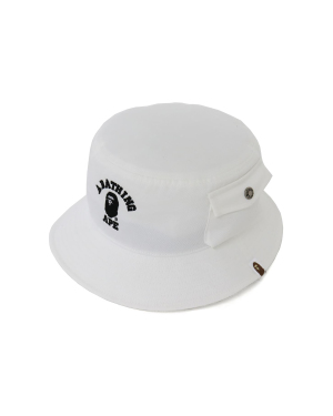 A BATHING APE® 饰口袋猿人头刺绣渔夫帽