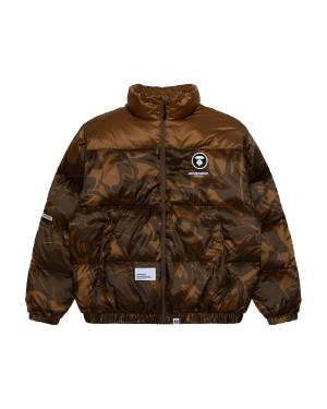 Aape 徽标装饰迷彩羽绒服