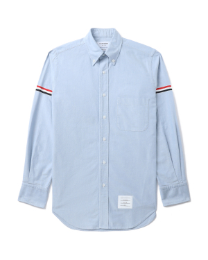 THOM BROWNE 饰标志条纹直排扣衬衫