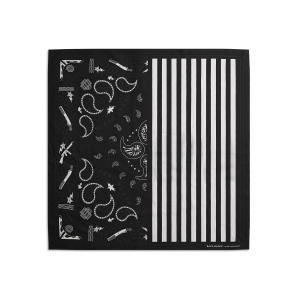 BAPE BLACK 佩斯利印花方巾