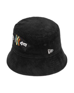 New Era 徽标缝饰灯芯绒渔夫帽