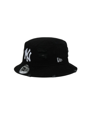 New Era 徽标装饰牛仔渔夫帽