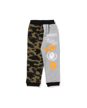 A BATHING APE® 1st Camo 猿人头印花拼接卫裤