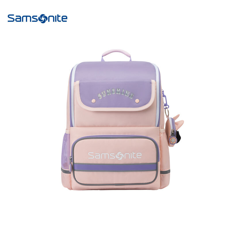 新秀丽 Samsonite学生书包小学生书包儿童书包男女孩双肩包抗菌TU6*81013粉色
