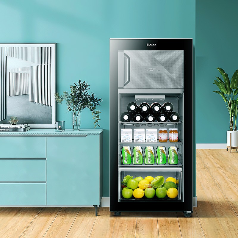 海尔 海尔（Haier）133升双温家用冷藏柜暖藏冰吧 茶叶饮料蔬果保鲜柜