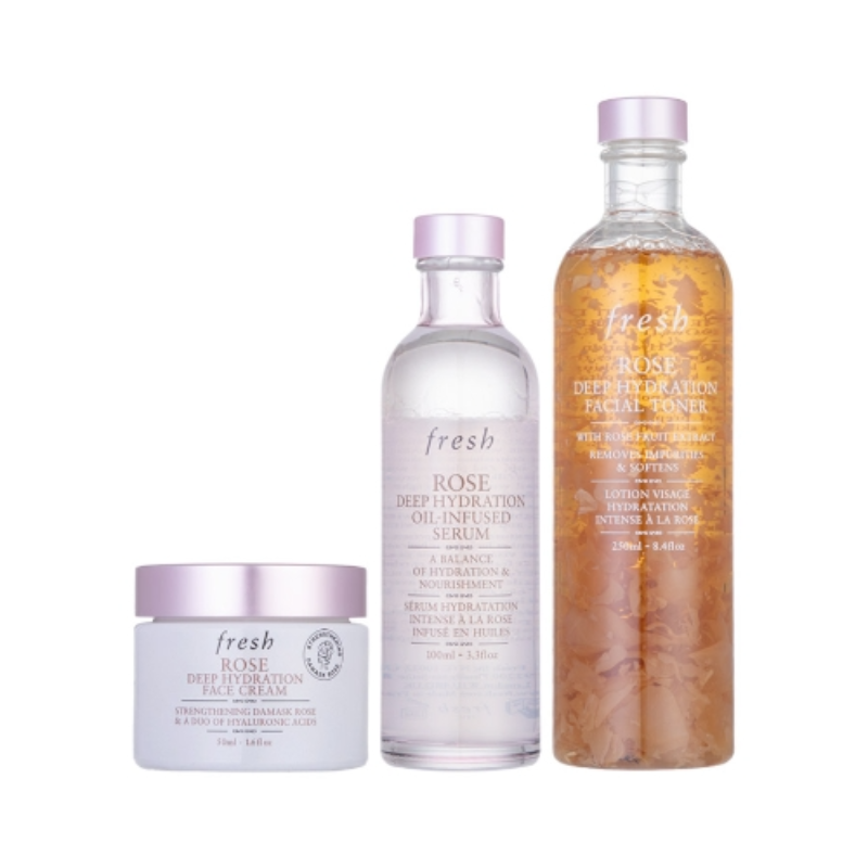 馥蕾诗大马士革玫瑰润泽密集保湿水套装 250ml+50ml+100ml