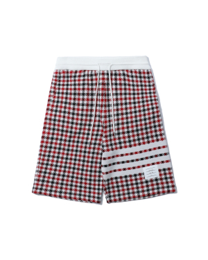 THOM BROWNE 4 条纹装饰格纹短裤
