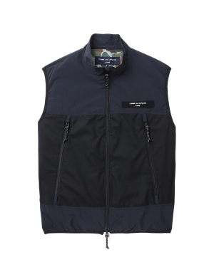 COMME des GARÇONS HOMME 饰 logo 拼接设计拉链马甲