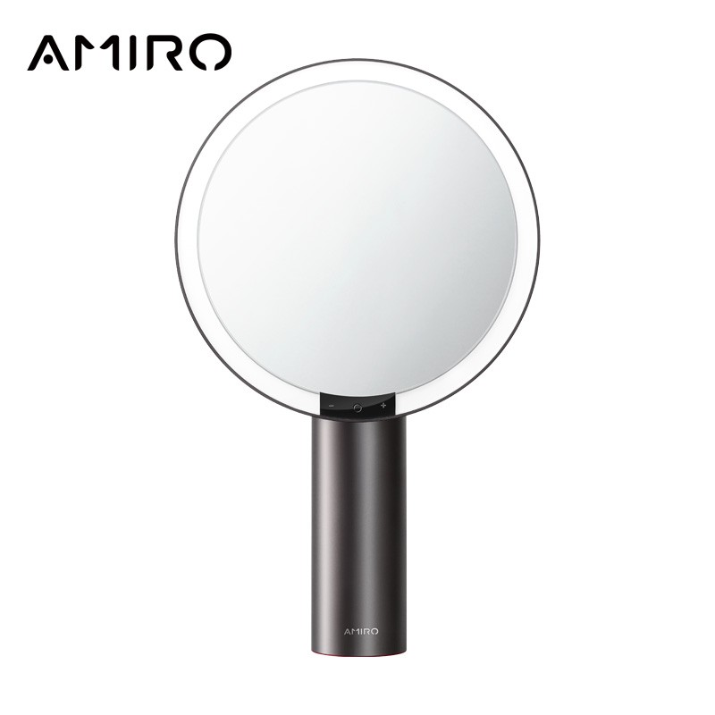 觅光(AMIRO) AMIRO觅光 化妆镜带灯 led日光梳妆镜补光 智能便携桌面台式美妆镜子 小黑镜