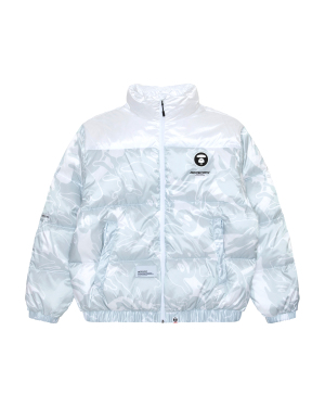 Aape 徽标装饰迷彩羽绒服