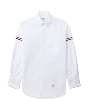 THOM BROWNE 饰标志条纹直排扣衬衫