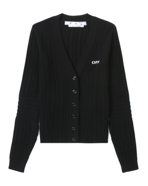 OFF-WHITE c/o VIRGIL ABLOH™ 挖剪细节 logo 印花针织开衫