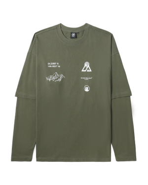 UNDERGARDEN Logo 印花拼接袖管 T 恤