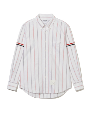 THOM BROWNE 饰标志条纹直排扣衬衫