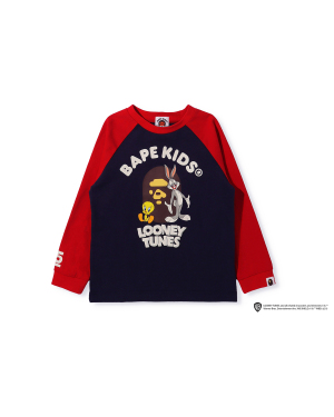 A BATHING APE® LOONEY TUNES™ 联乘系列 主题印花撞色拼接 T 恤