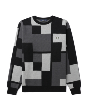 FRED PERRY 图案提花针织衫