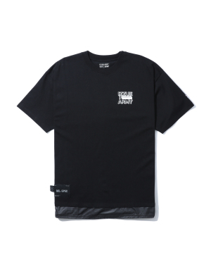 izzue ARMY 系列 logo 印花拼接下摆 T 恤