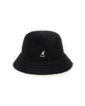 KANGOL 徽标刺绣毛绒渔夫帽