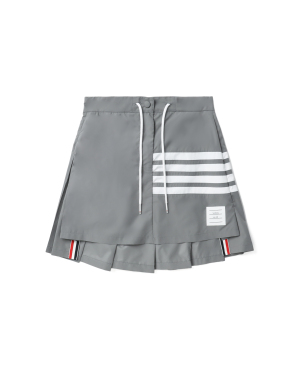 THOM BROWNE 前短后长条纹印花半身裙