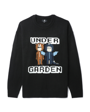 UNDERGARDEN 饰 logo 图案嵌花针织衫