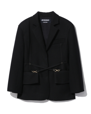 JACQUEMUS 饰腰带翻领西装夹克