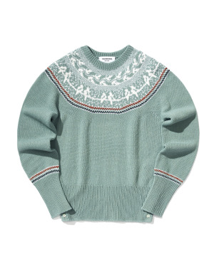 THOM BROWNE 图案嵌花饰标签针织衫