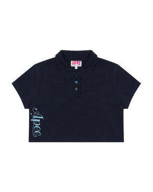 APEE Logo 印花 polo 领上衣