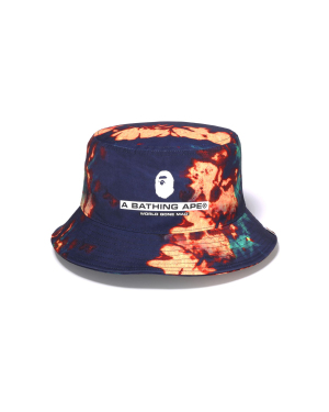 A BATHING APE® 猿人头印花扎染渔夫帽