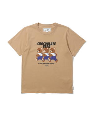 CHOCOOLATE 饰 logo 小熊印花 T 恤