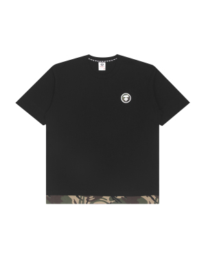 Aape Logo 印花解构拼接下摆 T 恤