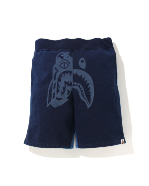 A BATHING APE® 鲨鱼印花拼色短裤