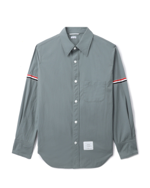 THOM BROWNE 饰标志条纹直排扣衬衫