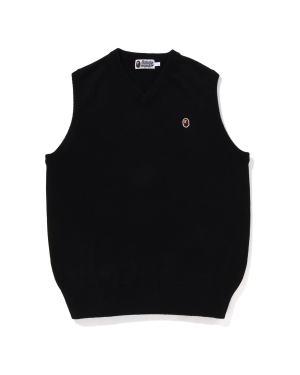 A BATHING APE® 猿人头缝饰针织背心